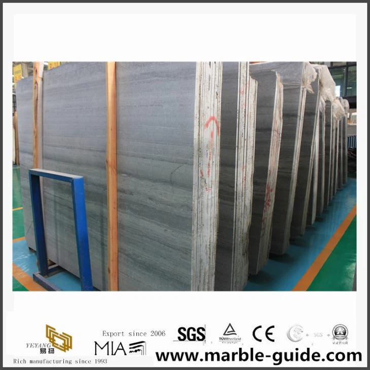 Factory Directly Wooden Blue Marble Floor Tile China Natural Stone
