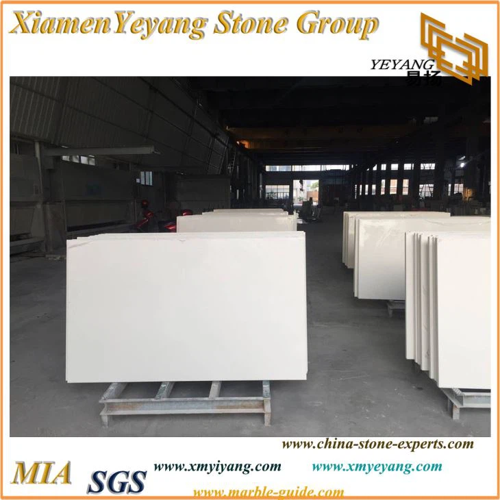 Super White Quartz Kitchen Counterotps and Bathroom Vanity Tops