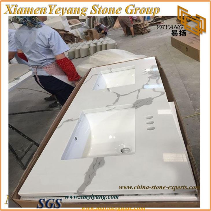 Calacatta Quartz For Kitchen Countertop