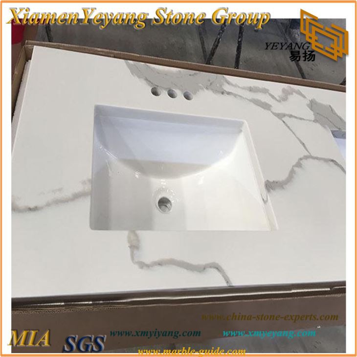 Calacatta Quartz For Kitchen Countertop