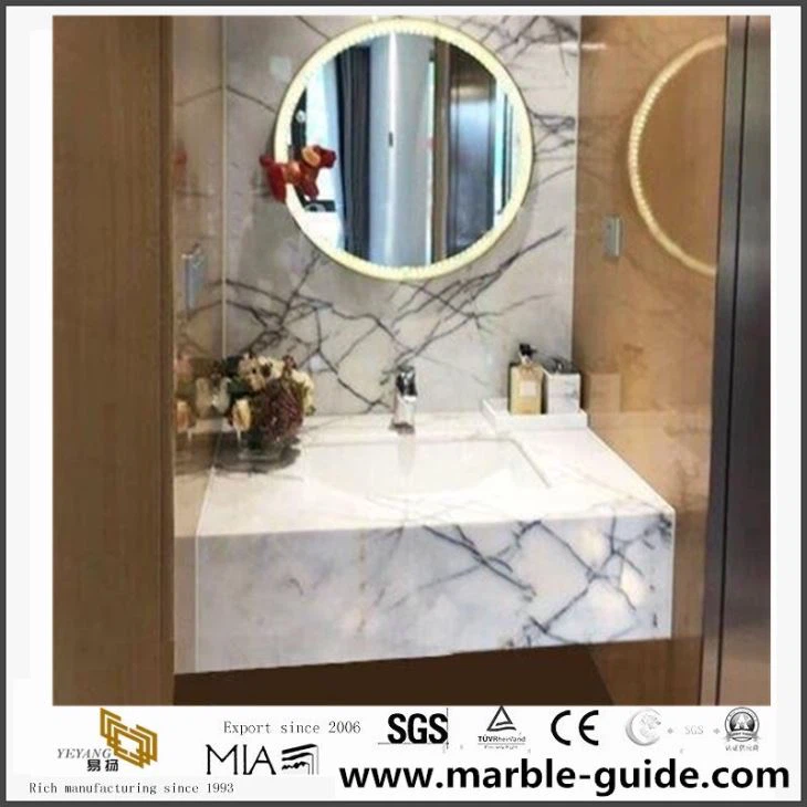 Lilac Marble Bathroom Vanity Tops For Hotel