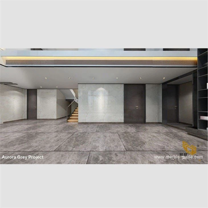 Aurora Gray Marble Floor Design