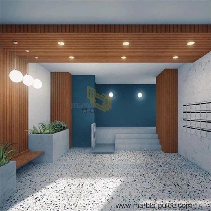 White Terrazzo Bathroom Vanity Top