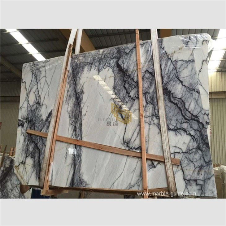 Polished Lilac White Marble Tile For Flooring