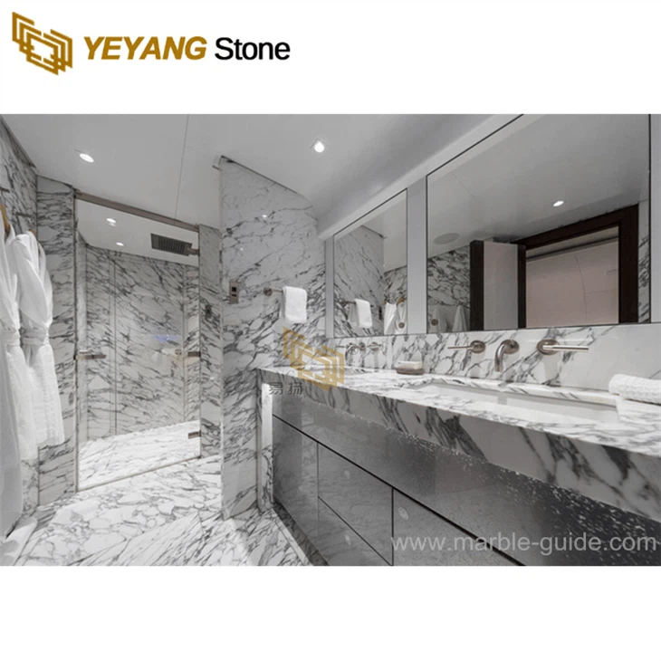 Arabescato Marble Countertop for Bathroom Vanity